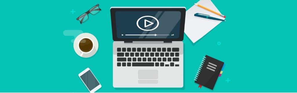 Workspace on computer from the top